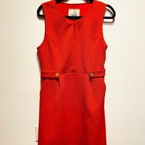 Red dress with pockets